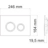 Система инсталляции для унитазов WASSERKRAFT ABENS 20TLT.010.ME.WH.CH01